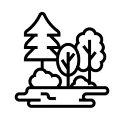 Características naturales (por ejemplo, lagos, ríos)